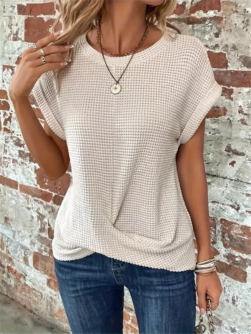 Sylana | Waffle Knit Casual Tee