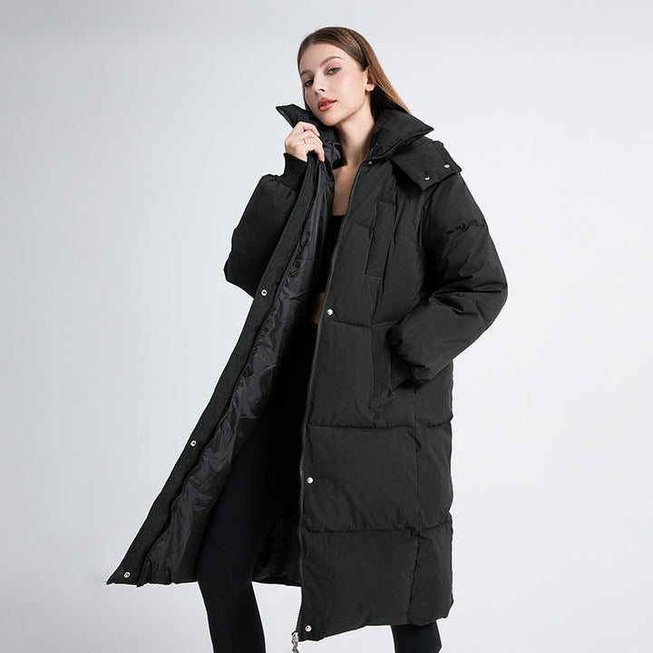 Nadia | Long Hooded Puffer Coat
