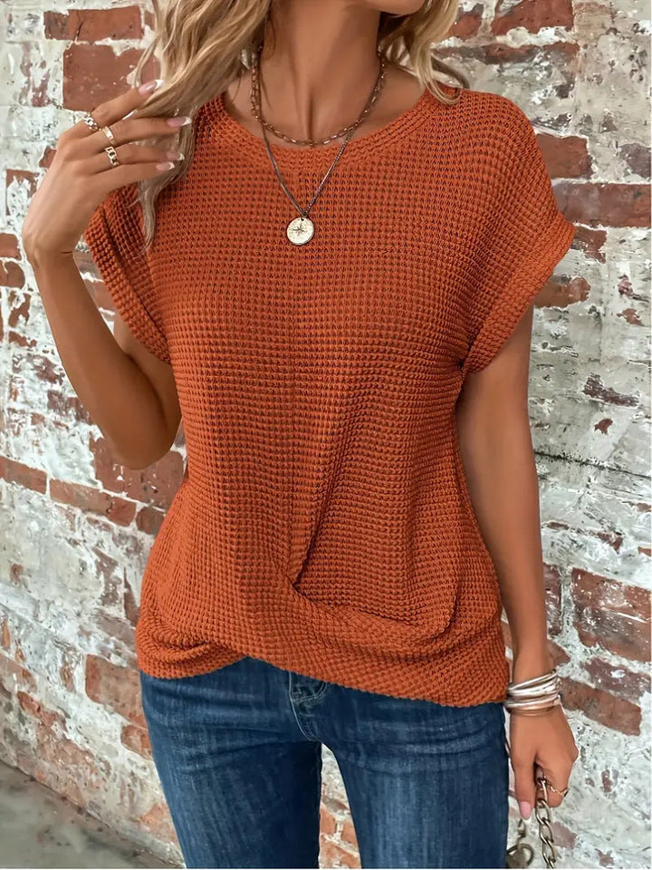 Sylana | Waffle Knit Casual Tee