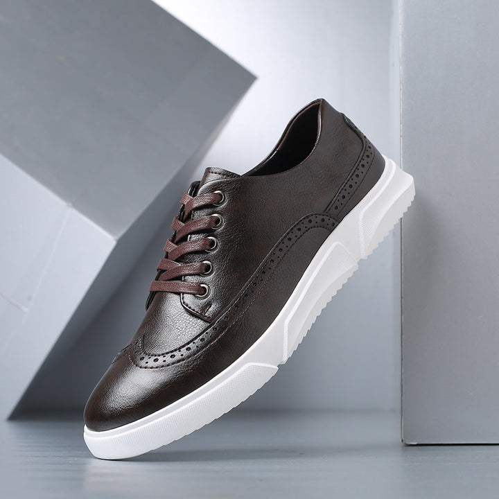 Calver | Men’s Brogue-Detail Lace-Up Trainers