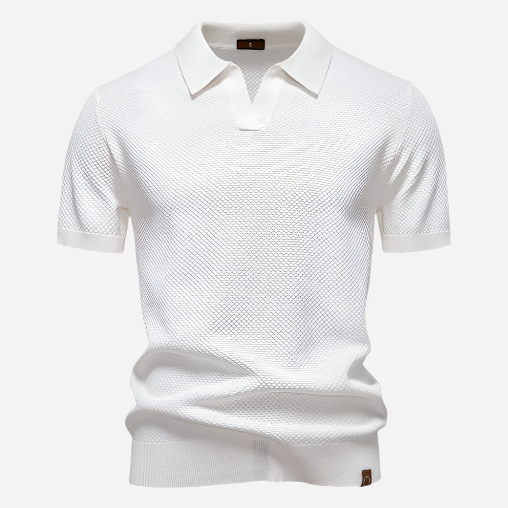 Marcus | Men's Short Sleeve Knit Polo Shirt