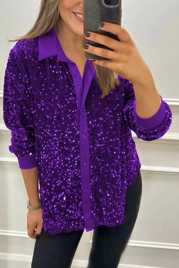 CIARA - Shimmer Sequin Shirt