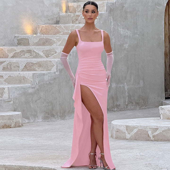 Eliza | Women's Open-Back Split Maxi Dress