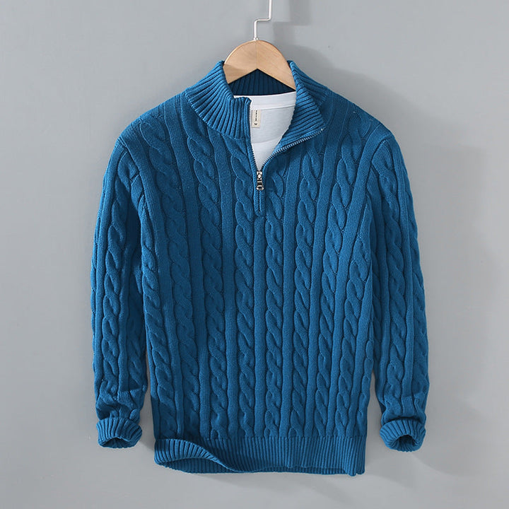 Blake | Men's Cable Knit Half-Zip Jumper
