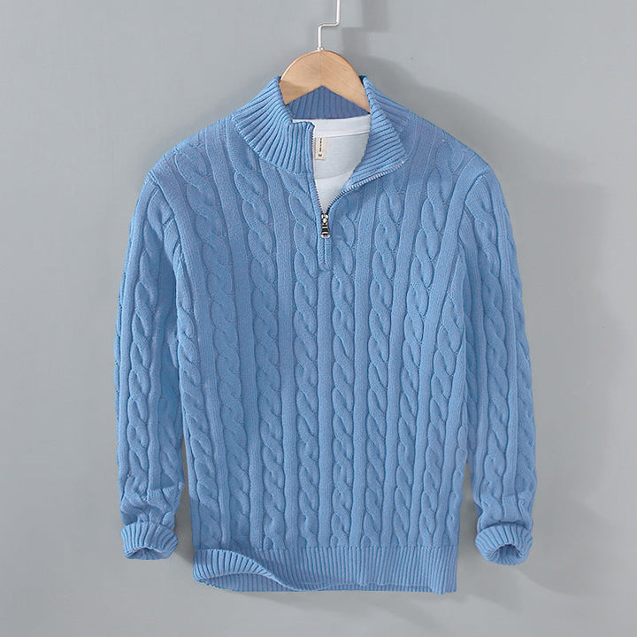 Blake | Men's Cable Knit Half-Zip Jumper