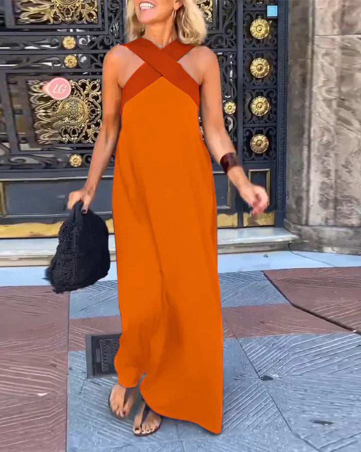 Amara | Cross-Neck Relaxed Summer Dress