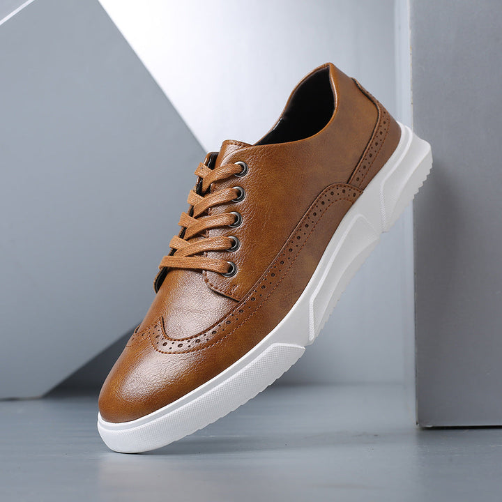 Calver | Men’s Brogue-Detail Lace-Up Trainers