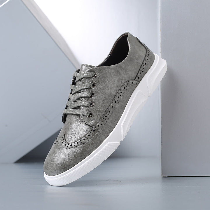 Calver | Men’s Brogue-Detail Lace-Up Trainers