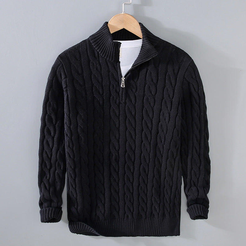Blake | Men's Cable Knit Half-Zip Jumper