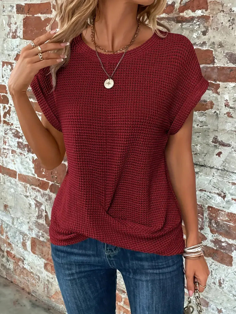 Sylana | Waffle Knit Casual Tee