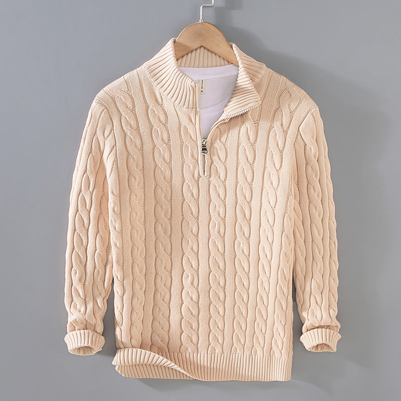 Blake | Men's Cable Knit Half-Zip Jumper