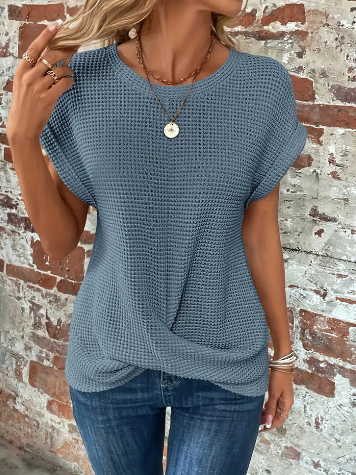 Sylana | Waffle Knit Casual Tee