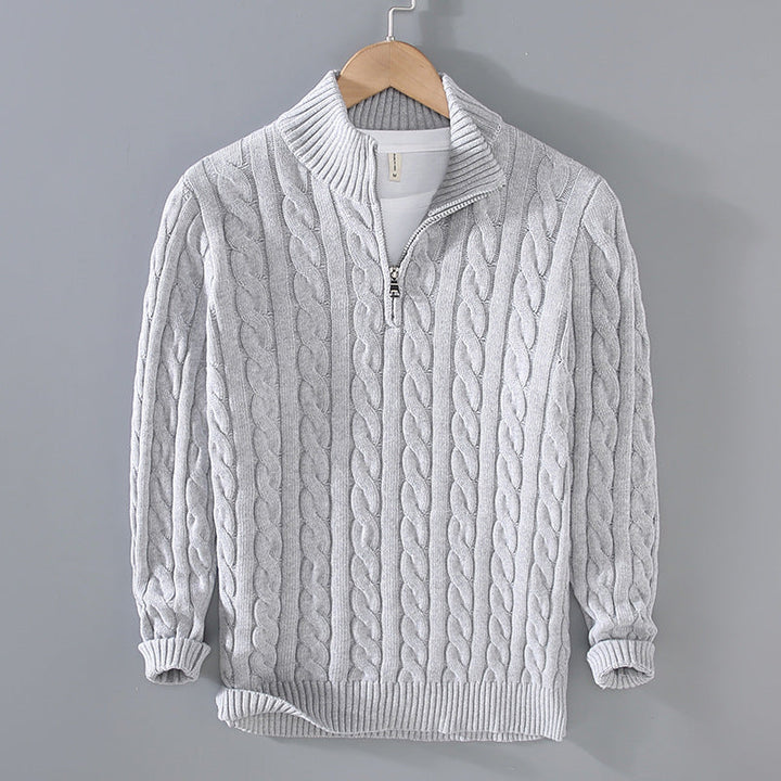 Blake | Men's Cable Knit Half-Zip Jumper
