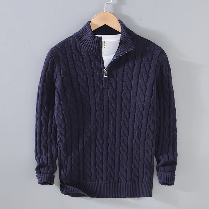 Blake | Men's Cable Knit Half-Zip Jumper