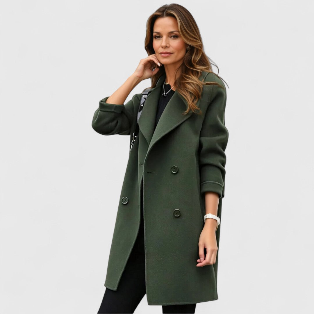 Imogen | Women's Longline Button-Front Coat