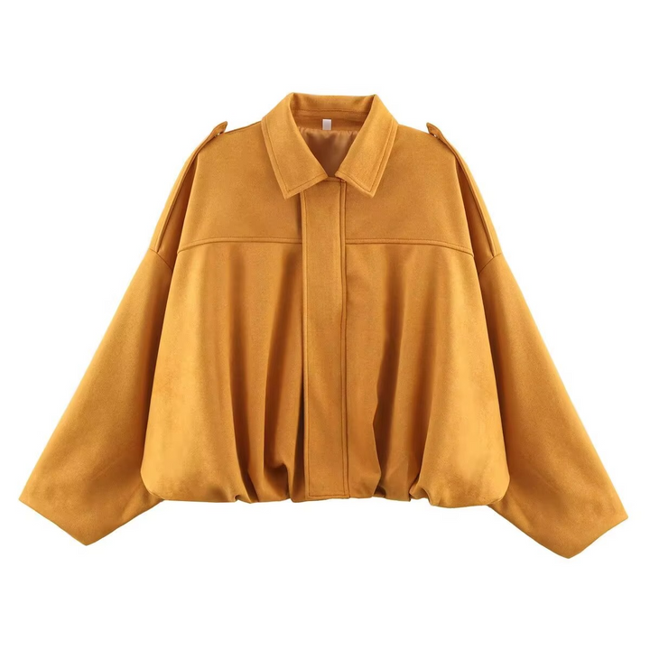 Fiora | Suede Bomber Jacket
