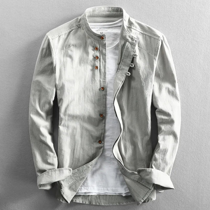 Renzo | Japanese-Inspired Stand Collar Shirt