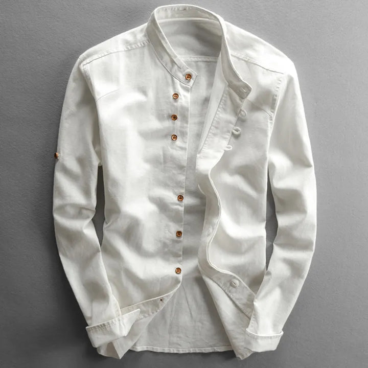 Renzo | Japanese-Inspired Stand Collar Shirt