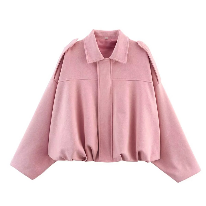 Fiora | Suede Bomber Jacket