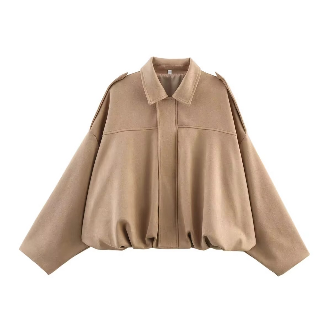 Fiora | Suede Bomber Jacket