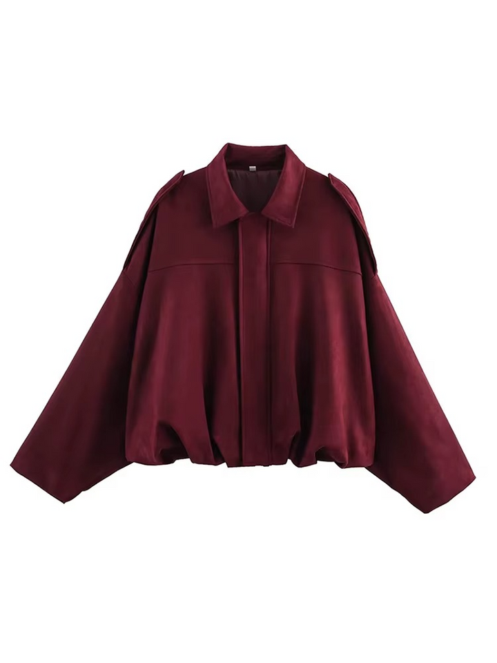 Fiora | Suede Bomber Jacket