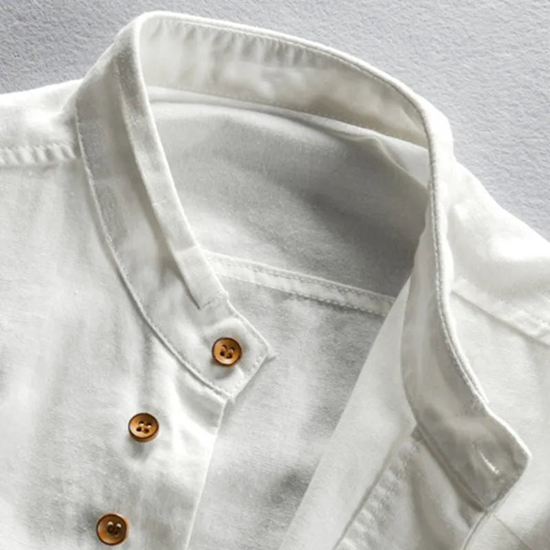 Renzo | Japanese-Inspired Stand Collar Shirt