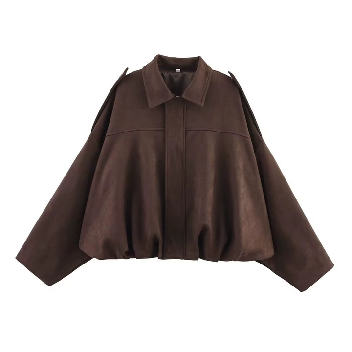 Fiora | Suede Bomber Jacket