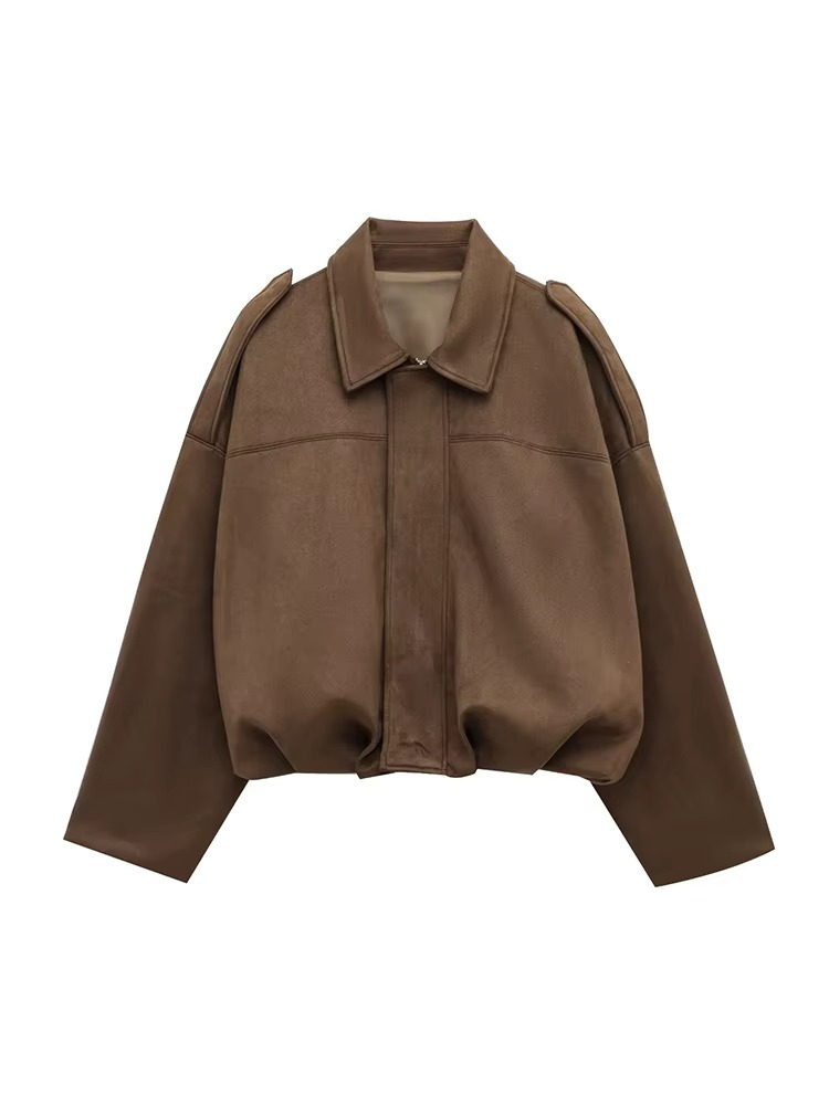 Fiora | Suede Bomber Jacket
