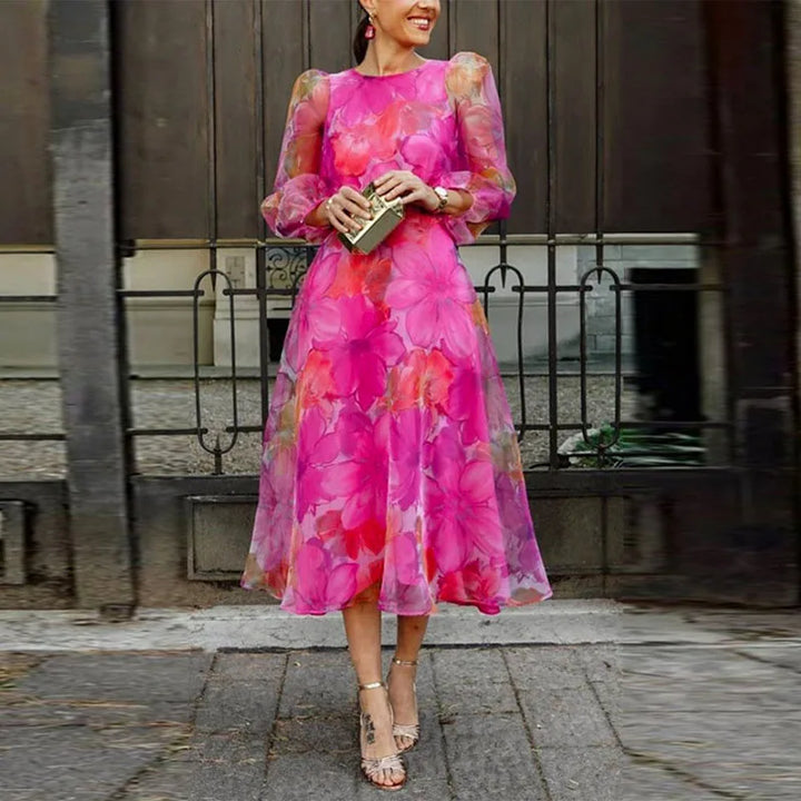 Sarma | Women Wedding Guest Dress Formal Floral Midi Dress