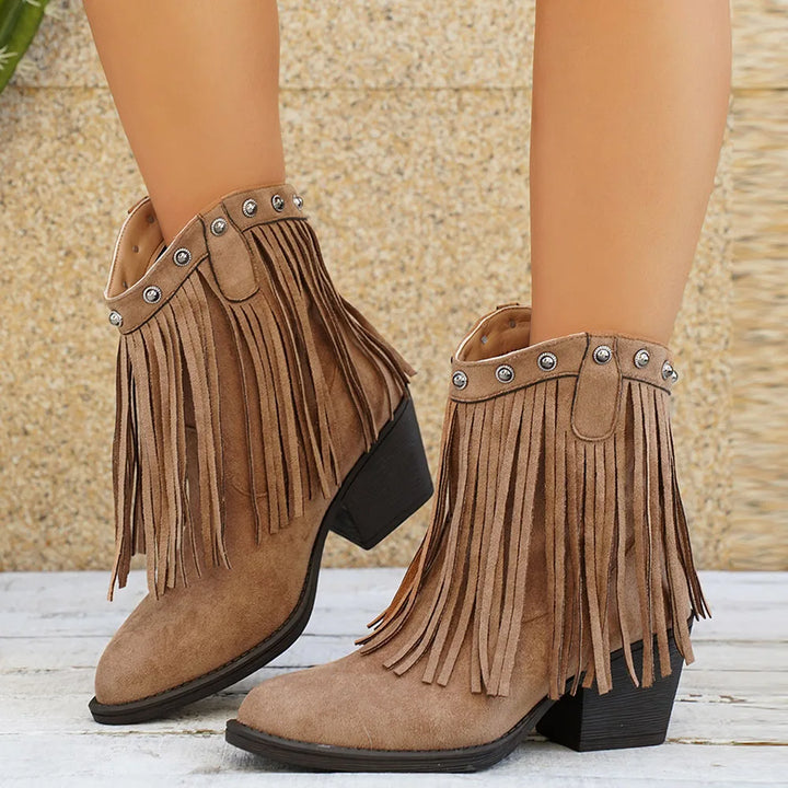 Bexley | Women's Wide Calf Western Fringe Cowboy Boots