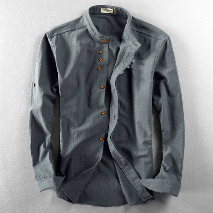 Renzo | Japanese-Inspired Stand Collar Shirt
