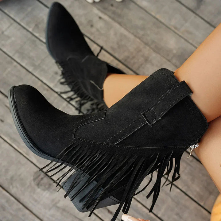 Bexley | Women's Wide Calf Western Fringe Cowboy Boots