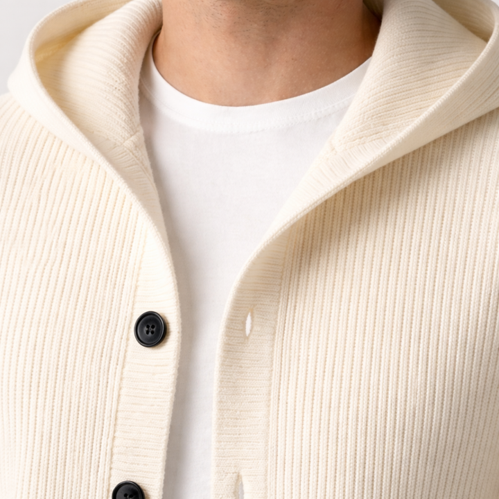 Thomas | Men's Hooded Knit Cardigan