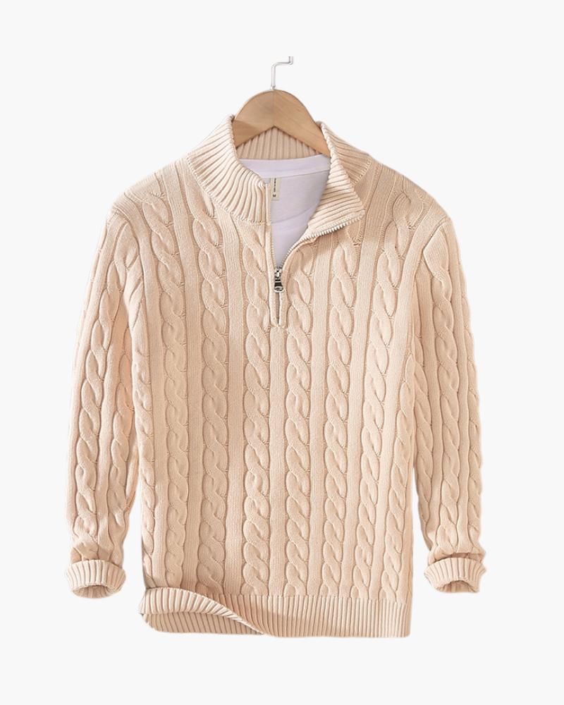 Rowan | Men’s Half-Zip Cotton Knit Jumper
