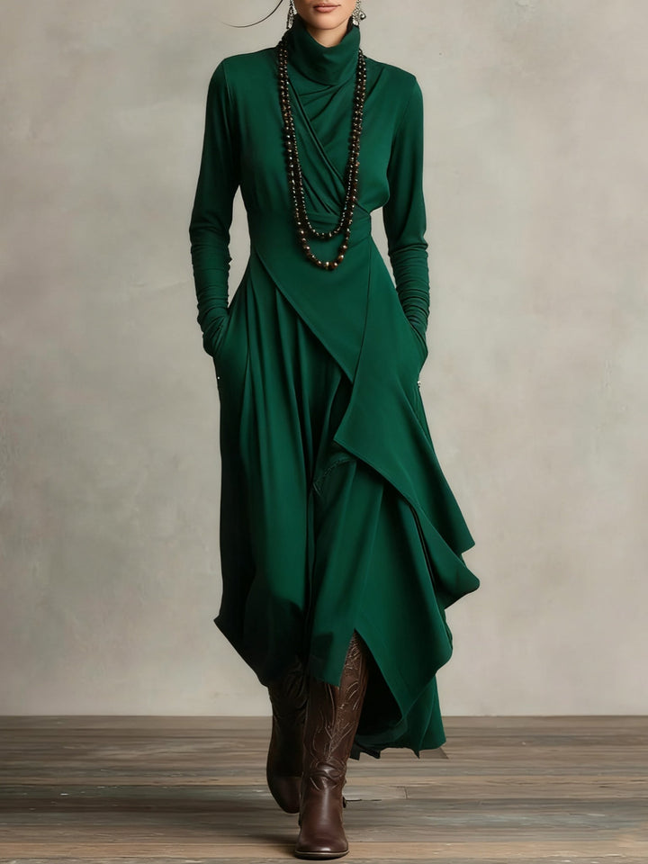 Florence | Women’s High-Neck Layered Maxi Dress