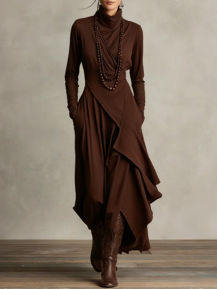 Florence | Women’s High-Neck Layered Maxi Dress