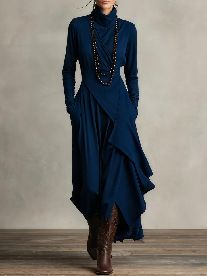 Florence | Women’s High-Neck Layered Maxi Dress