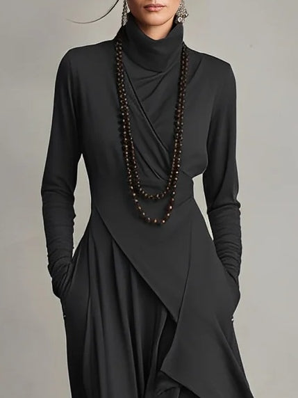 Florence | Women’s High-Neck Layered Maxi Dress