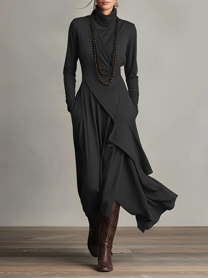 Florence | Women’s High-Neck Layered Maxi Dress