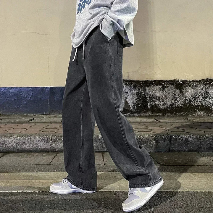 Kai | Men's Wide-Leg Loose Fit Korean Jeans