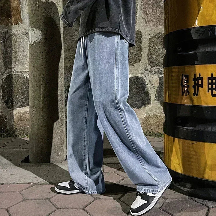Kai | Men's Wide-Leg Loose Fit Korean Jeans