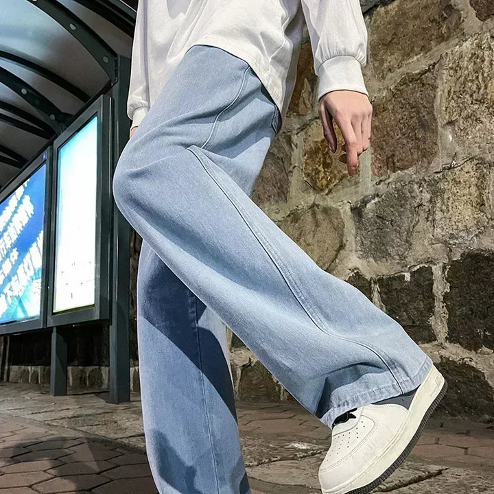 Kai | Men's Wide-Leg Loose Fit Korean Jeans