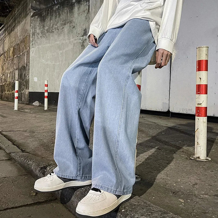 Kai | Men's Wide-Leg Loose Fit Korean Jeans