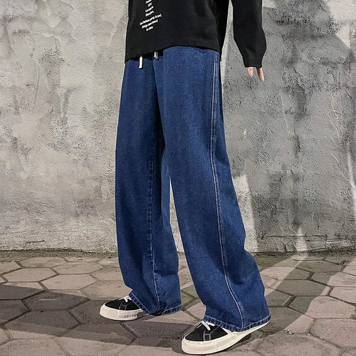 Kai | Men's Wide-Leg Loose Fit Korean Jeans