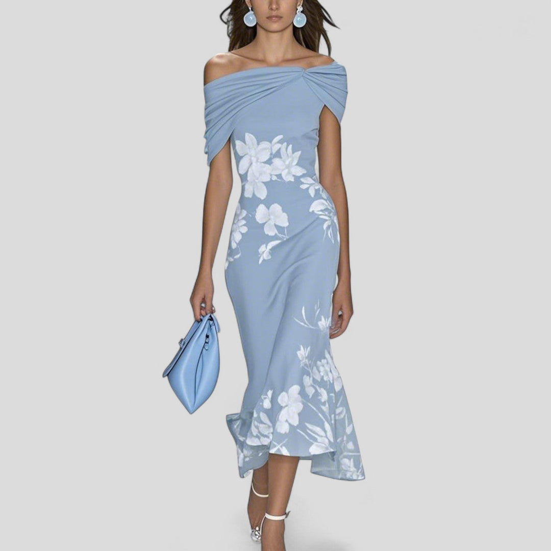 Marcella | Artistic Print Midi Dress