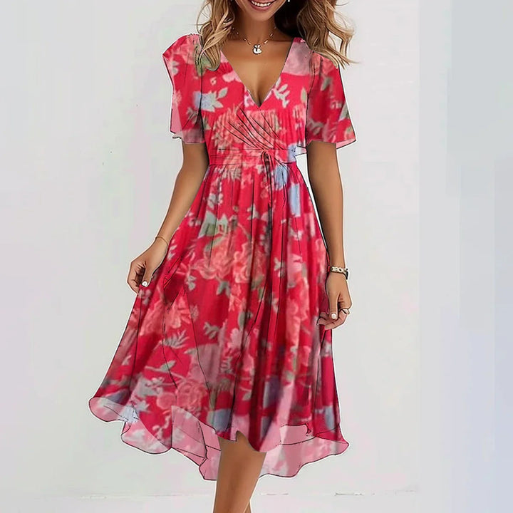 Marielle | Floral Wrap-Front Midi Dress