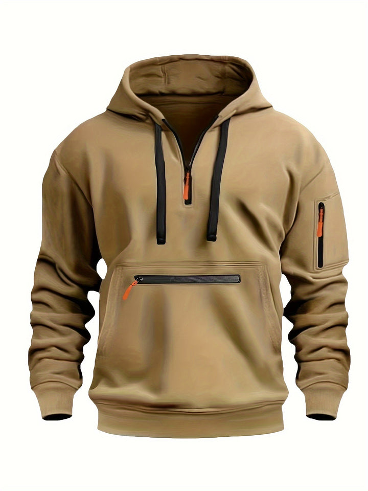 Finley | Men’s Half-Zip Hooded Sweatshirt with Zip Pockets