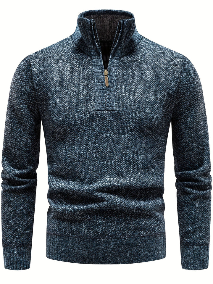 Ethan | Men's Textured Half-Zip Knit Jumper