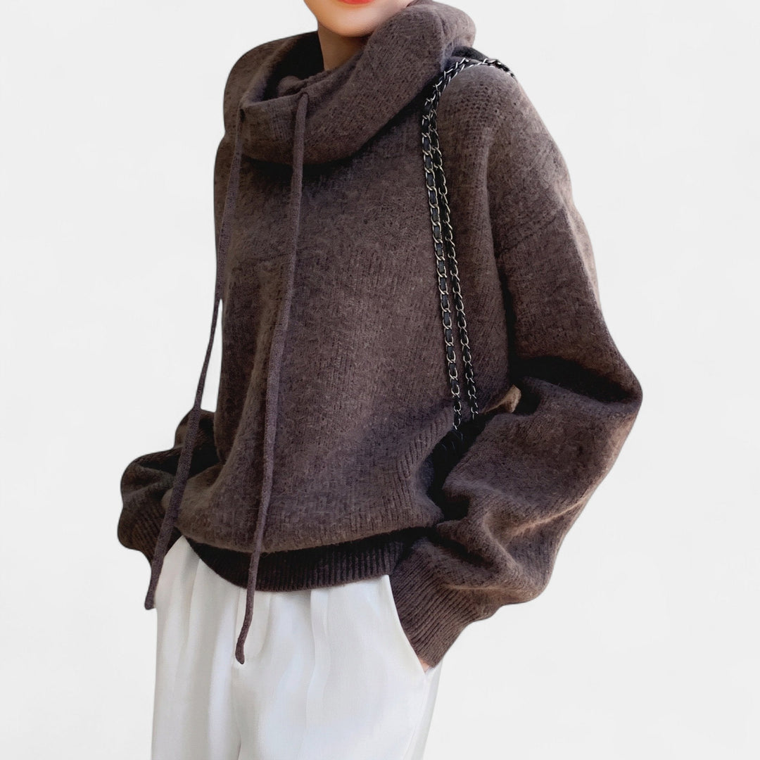Charlotte | Oversized Hooded Roll Neck Jumper