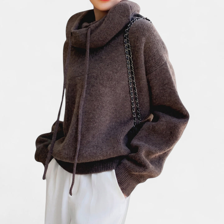 Charlotte | Oversized Hooded Roll Neck Jumper